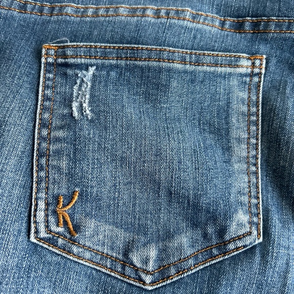 Kut from the Kloth Raw Hem Cropped Straight Leg Jeans - Picture 8 of 16